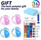 LED Beach Balls, 4 Pack 16 Inch Light up Beach Balls with Remote Control, Balloon Pump, 16 Colors Lights and 4 Light Modes Pool Toy for Pool Garden Decorations (2Pink+2Blue)
